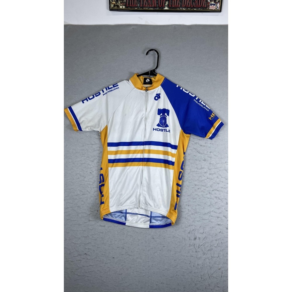 Champion System Hostile City Rollers Cycling Jersey Mens‎ Small White Full Zip